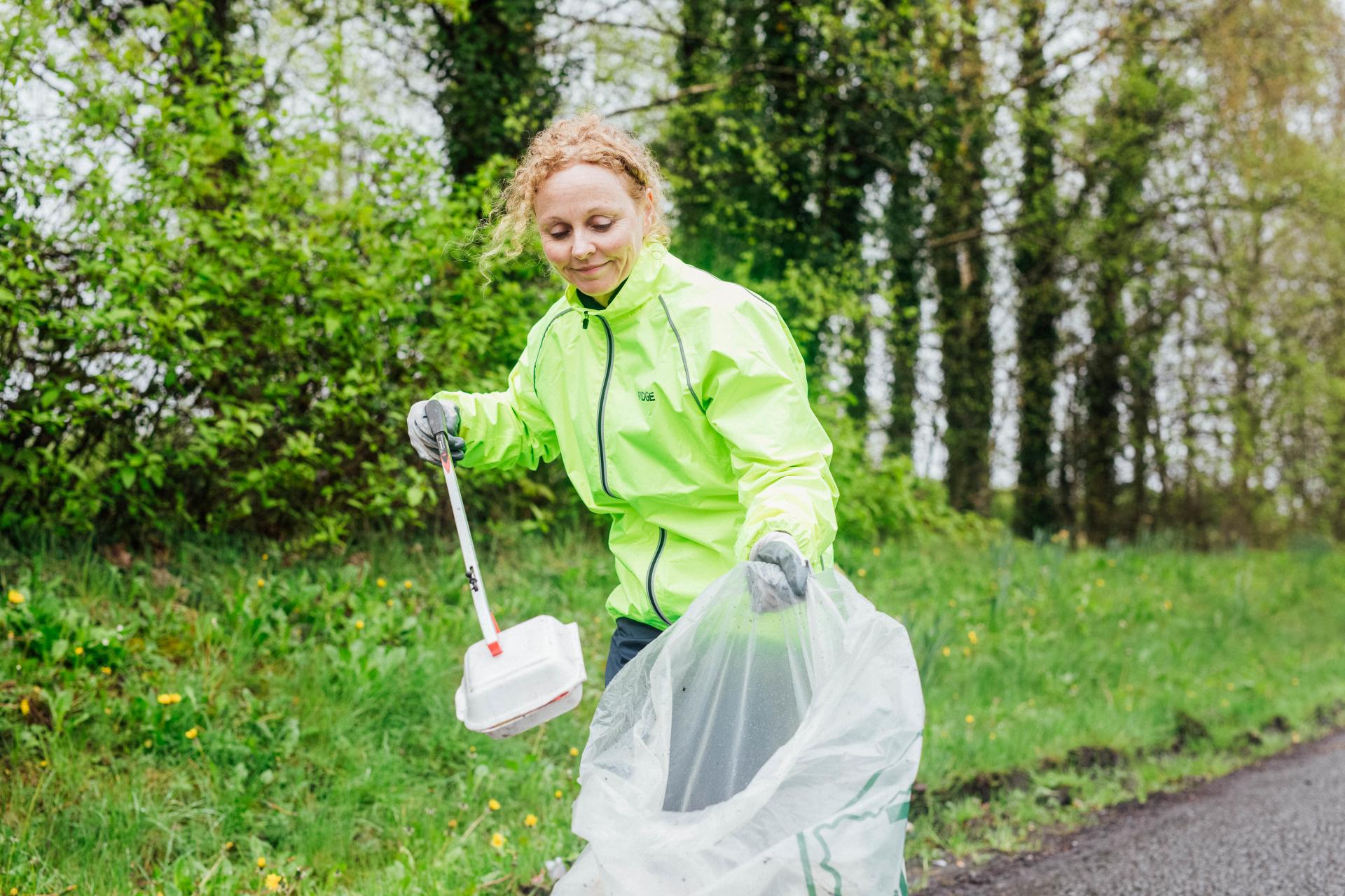 A woman cleans up in Raheen