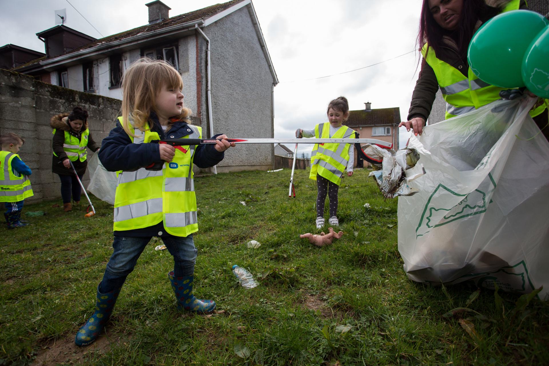 Children help clean up in Southill